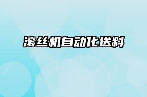 滾絲機自動化送料
