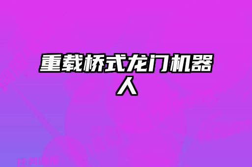 重載橋式龍門機器人