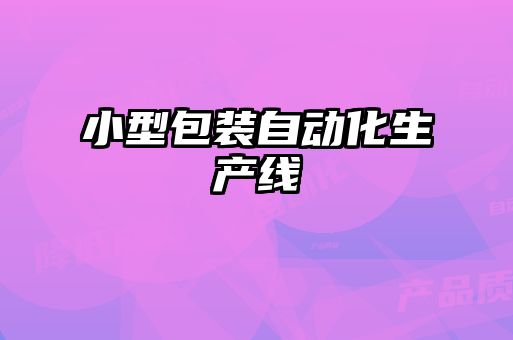 小型包裝自動化生產線
