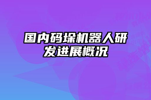 國(guó)內(nèi)碼垛機(jī)器人研發(fā)進(jìn)展概況