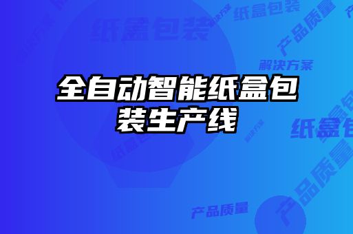 全自動(dòng)智能紙盒包裝生產(chǎn)線