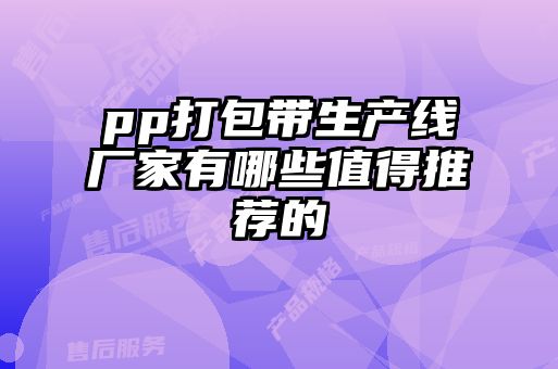 pp打包帶生產線廠家有哪些值得推薦的
