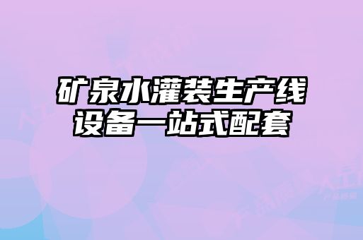 礦泉水灌裝生產線設備一站式配套