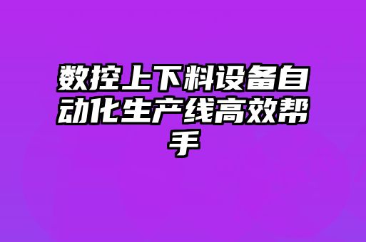 數(shù)控上下料設(shè)備自動(dòng)化生產(chǎn)線高效幫手