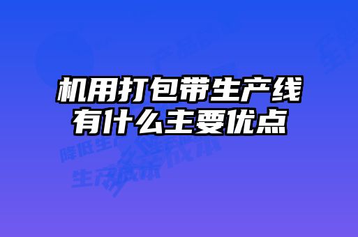 機(jī)用打包帶生產(chǎn)線有什么主要優(yōu)點