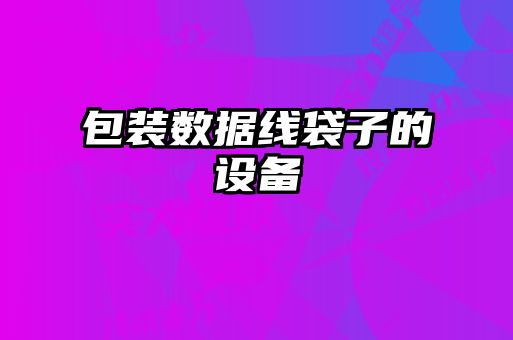 包裝數據線袋子的設備