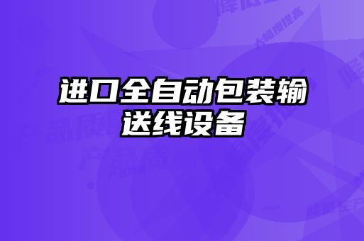 進(jìn)口全自動(dòng)包裝輸送線設(shè)備