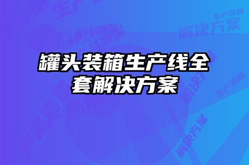 罐頭裝箱生產線全套解決方案