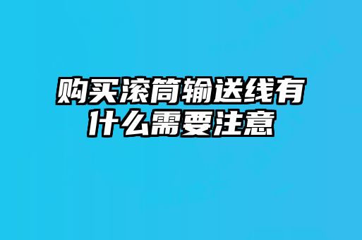 購(gòu)買滾筒輸送線有什么需要注意